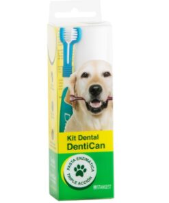 DentiCan Pasta Dental + Cepillo triple cabezal.- Fórmula reforzada - Controla el sarro y elimina la placa bacteriana - Elimina el mal aliento