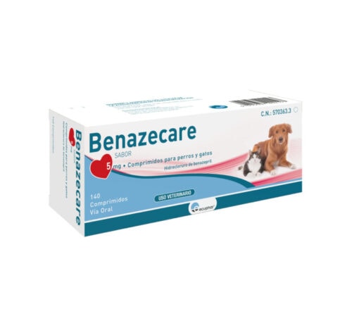 BENAZECARE 5MG Tratamiento de la insuficiencia cardiaca congestiva en perros. Comprar benzecare, benzecare online, buy benzecare