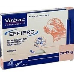 EFFIPRO 402MG SPOT ON PERRO +40 KG 4 Pipetas | Antiparasitario externo en solución tópica