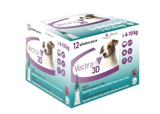 VECTRA 3D PERRO 10-25 Kg 3PIPETAS | Antiparasitario externo en solución spot-on