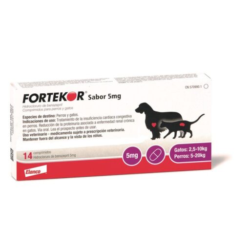 FORTEKOR SABOR PERRO 5MG 14 COMPRIMIDOS