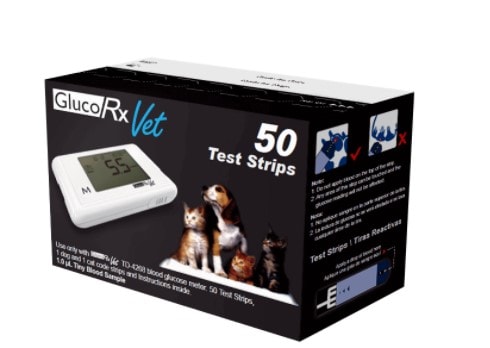 TIRAS REACTIVAS GLUCORX VET PARA PERROS Y GATOS