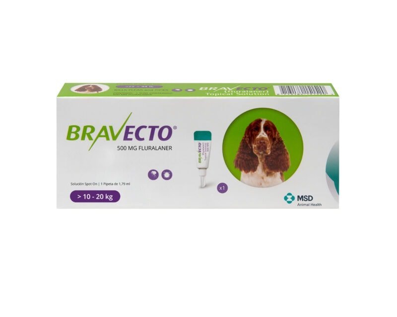 BRAVECTO SPOT ON PERRO 500MG 10-20KG