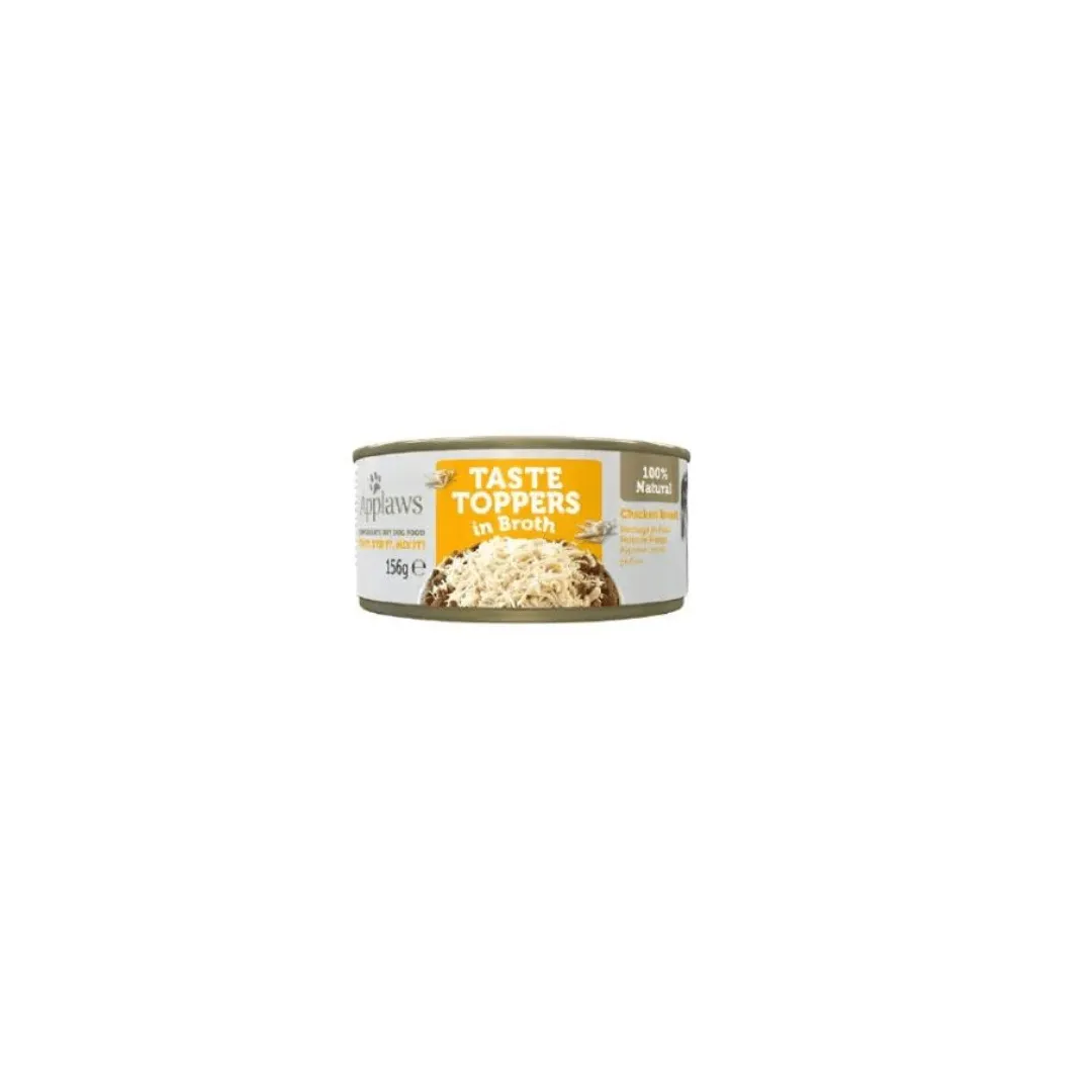 Applaws Dog Lata Topper: Pollo en Caldo 12x156g - Nutrición Premium para Perros
