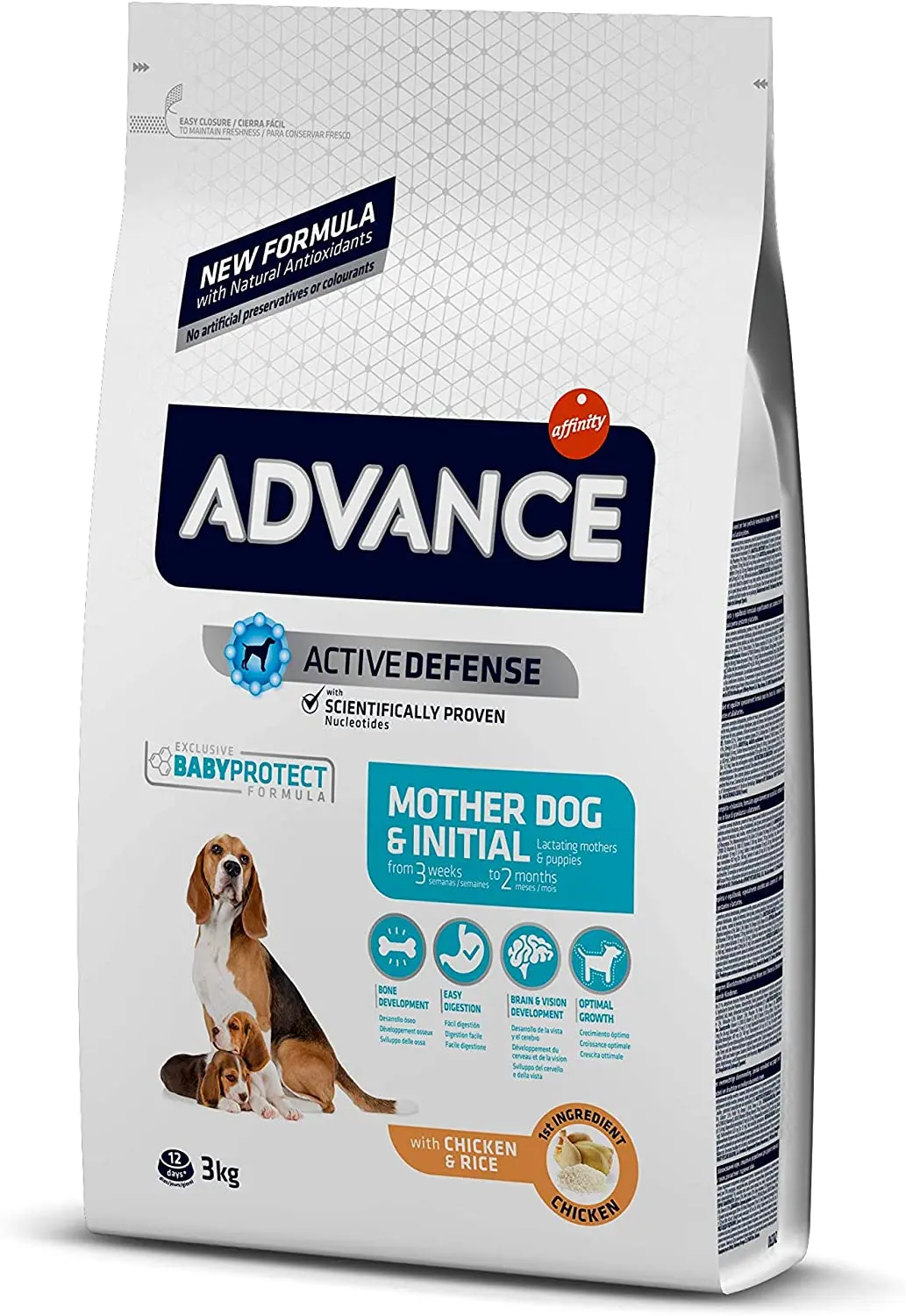 Pienso ADVANCE Canine Puppy Protect Initial 3kg: Nutrición Óptima para Cachorros