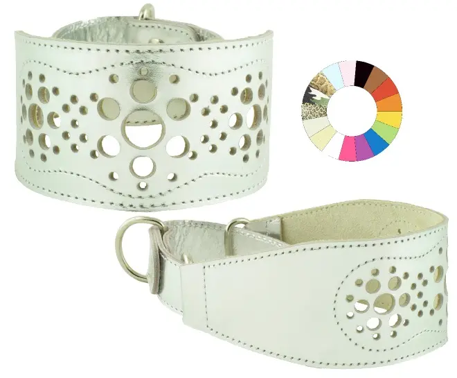 Collar Martingale para Galgo con Filigrana Fucsia 25-35 cm - Elegancia y Seguridad