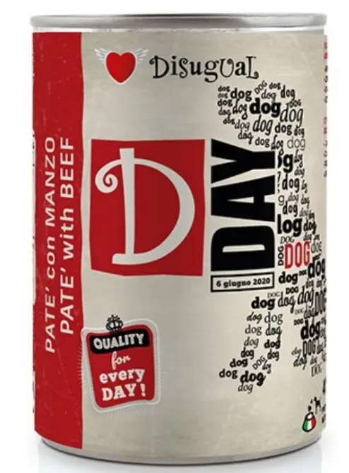 DISUGUAL D-DAY: Comida para Perros de Ternera 6x400gr - Nutrición Premium