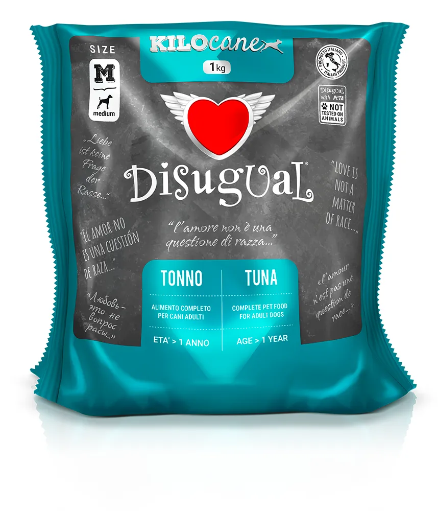 DISUGUAL Alimento para Perro Adulto Mediano de Atún 1kg - Nutrición Premium