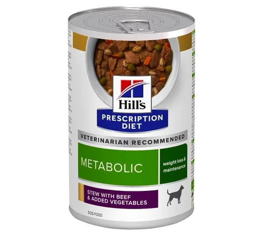 Comida para Perros Hill’s Metabolic Estofado de Ternera y Verduras 12x354g - Control de Peso