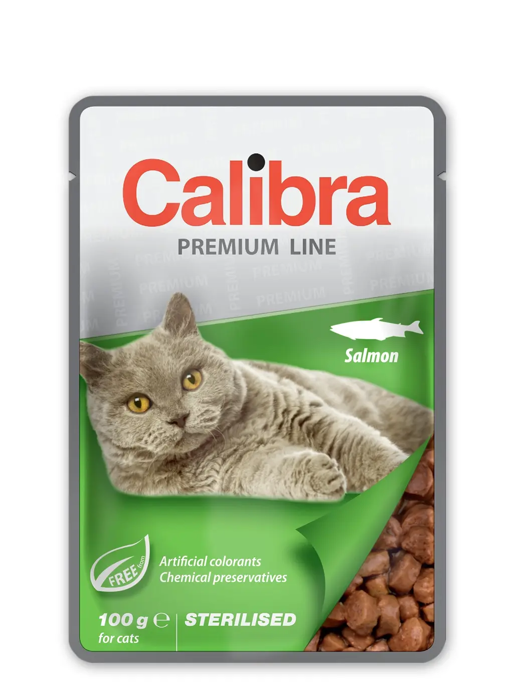 Calibra Cat Sterilised Pouch Salmon 24x100g - Comida Húmeda Saludable para Gatos Esterilizados