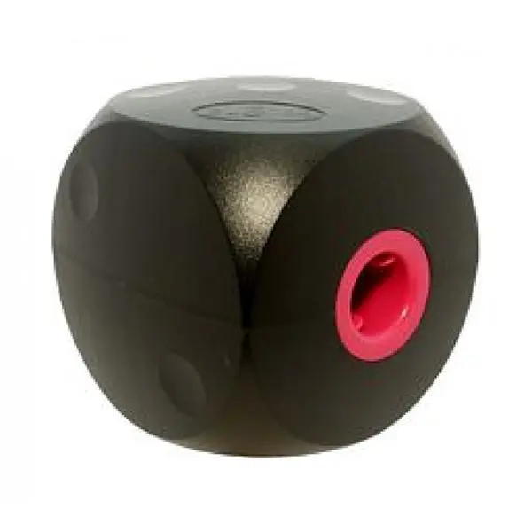 Juguete Interactivo para Mascotas BUSTER Cubo Negro 12cm KRUUSE - Comida y Premios