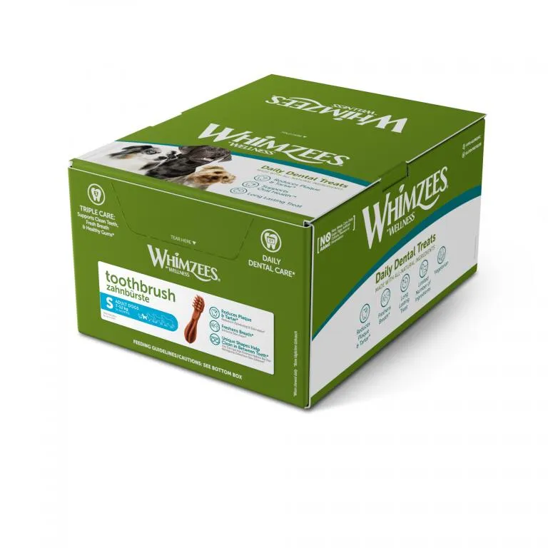WHIMZEES Cepillo Dental para Perros Pequeños - Caja de 150 Unidades