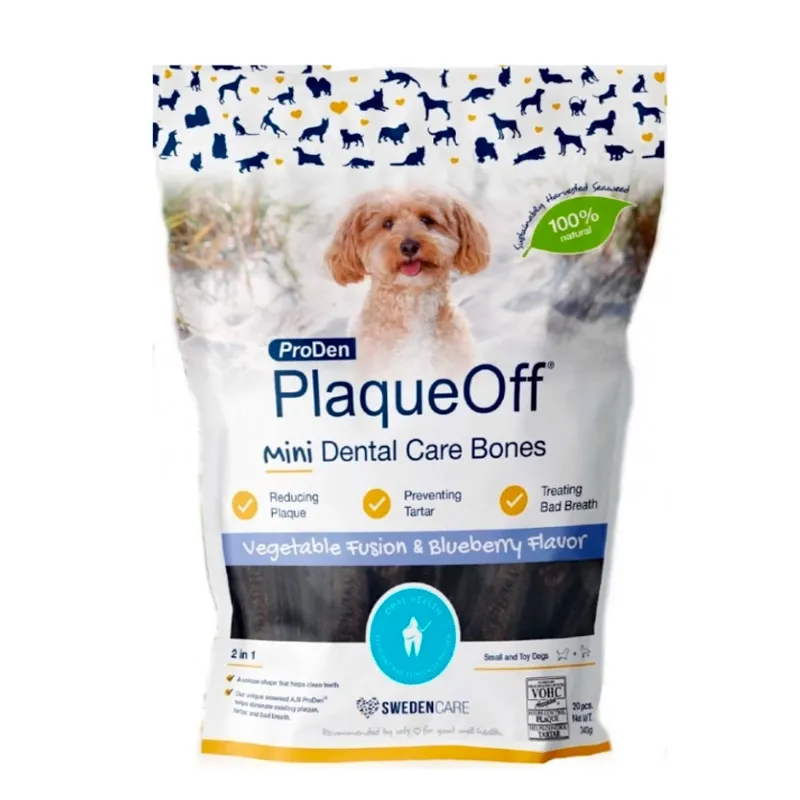 PLAQUEOFF DENTAL BONES MINI ARANDANOS PERRO 340GRS