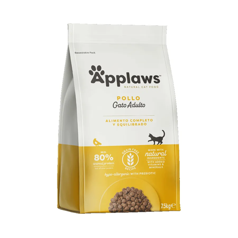 Applaws Cat Dry Adulto Pollo 7.5kg - Pienso Natural Sin Cereales para Gatos Adultos