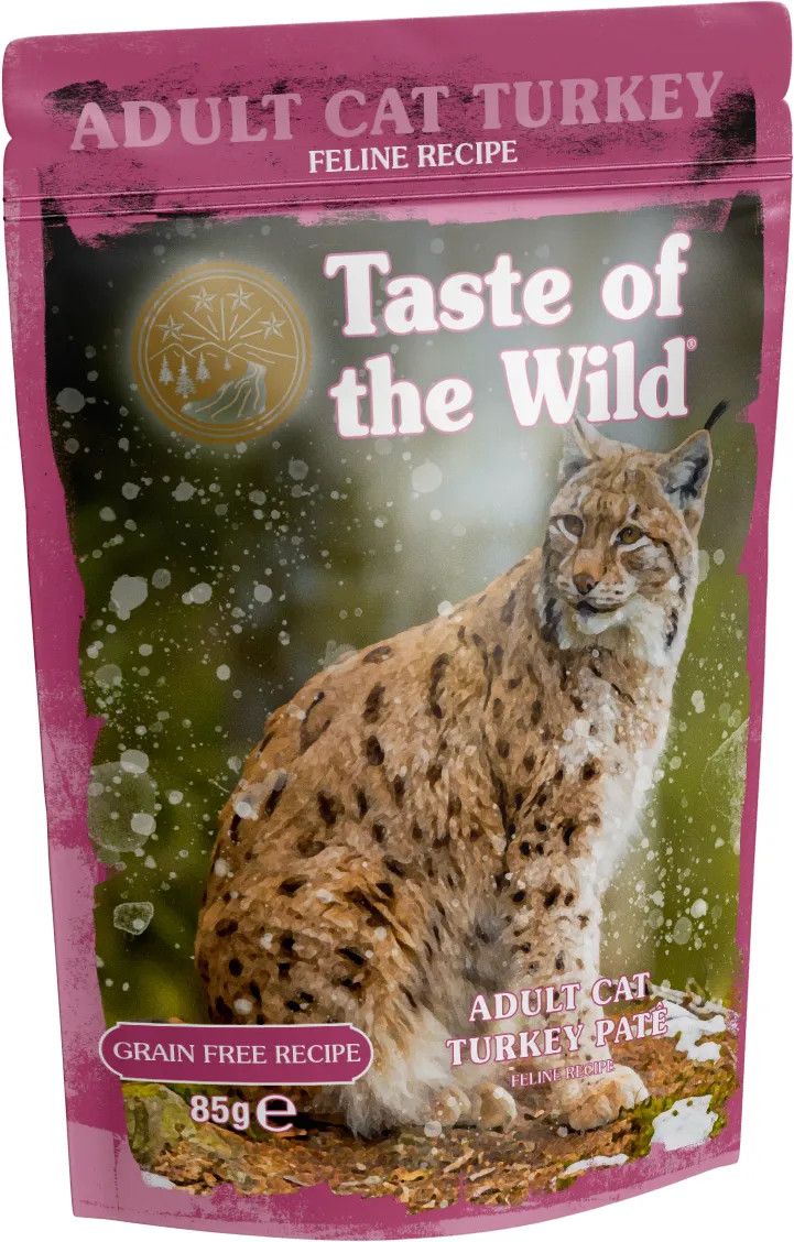 Nutritivo Paté de Pavo para Gatos Adultos TUTE - Pack de 12 Sobres de 85g
