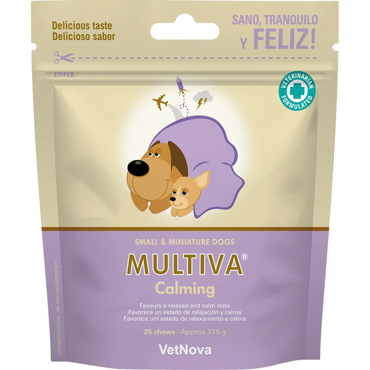MULTIVA CALMING DOGS SMALL/MINIATURA 25 CHEEWS (NDR)