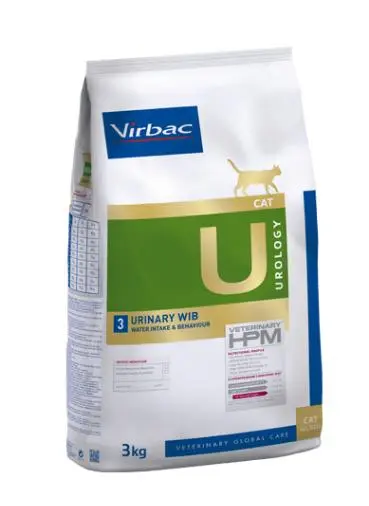Virbac HPM Feline Urology Urinary WIB U3 3kg: Alimento Premium para Salud Urinaria de Gatos