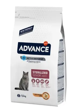 Advance Feline Senior 10 Sterilized Chicken 1.5kg - Premium Dry Cat Food for Healthy Aging Cats