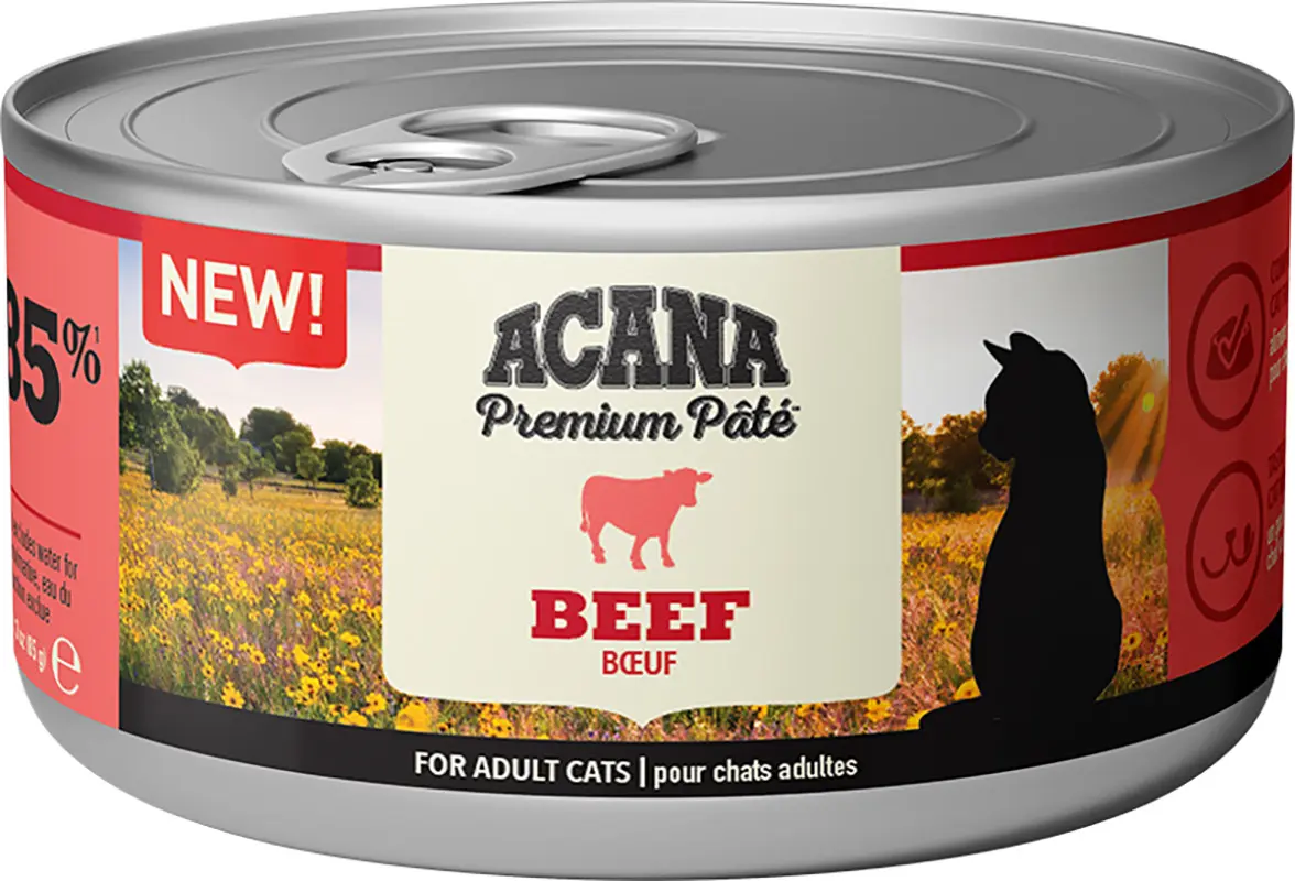 ACANA Feline Premium Paté de Ternera 24x85g - Comida Húmeda Saludable para Gatos