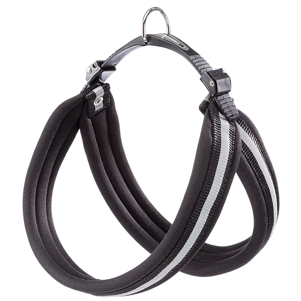 Arnés Reflectante Negro FERPLAST AGILA REFLEX 9 para Perros - Seguridad y Comodidad