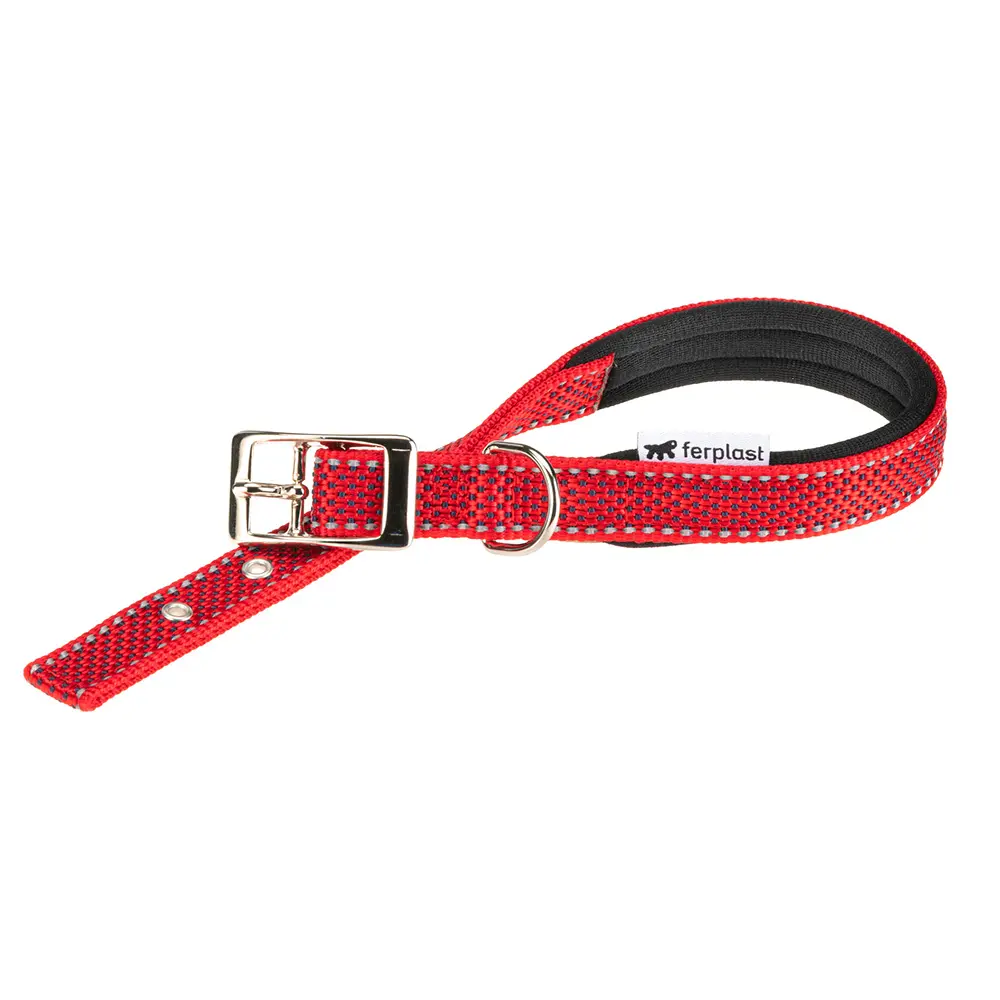 Collar Rojo Daytona Deluxe C20/43 de Ferplast: Elegancia y Comodidad para tu Mascota