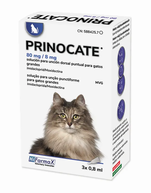 PRINOCATE 80MG/8MG 0,8ML 3 PIPETAS