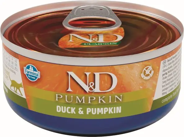 Farmina ND Cat Pumpkin Pato Comida Húmeda para Gatos - Caja de 24x70g